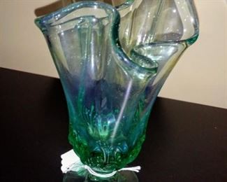 Beautiful Green Vase 8" H                       $25