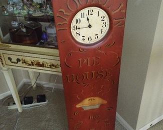 This neat red clock stands approx 4' tall! In excellent condition!                                         $80