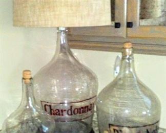 Wine Lover's Lamp and Large Corked Bottles Trio $155.