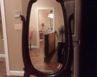 Pedestal Full Length Beveled Mirror                   $280 
76" Tall