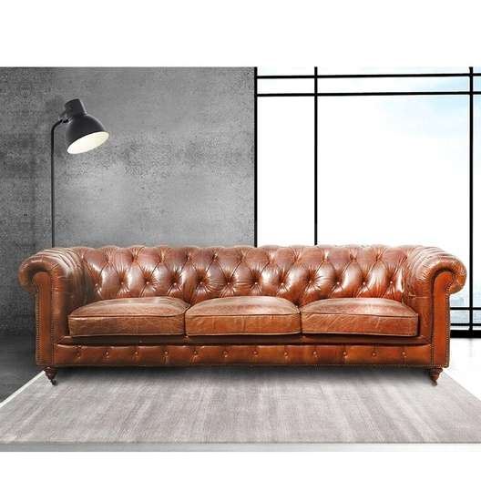 Loveseat Com Vintage Furniture Decor, Babbitt Ivory Leather Modern Sectional Sofa