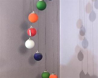 vintage hardwired cascading glass lamp with adjustable strands