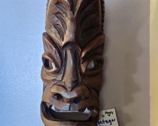 vintage 60's Hawaiian Tiki carving