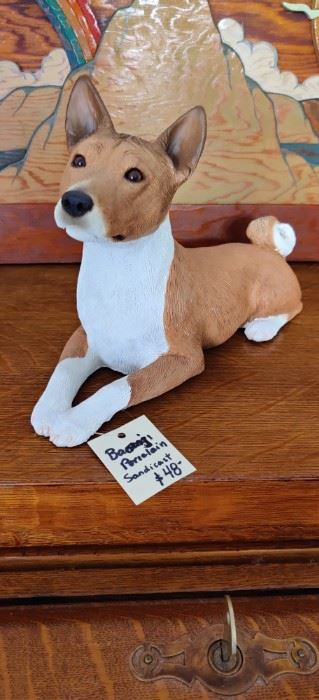 Sandicast Basenji dog . No flaws, this is a heavy piece 10"