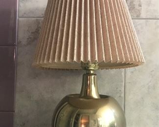 MCM heavy brass ball lamp 5.5 " diameter