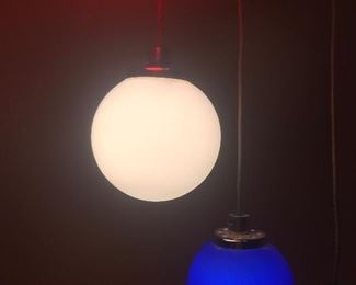 cascading multi color ball light when lit