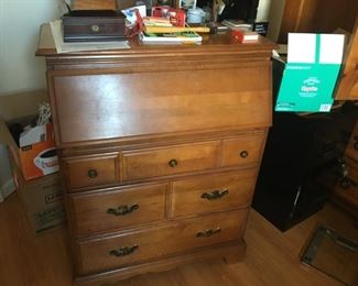 . . . this is a nice maple, drop-leaf desk