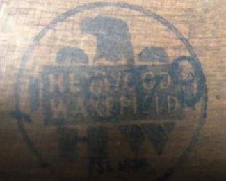 This is a shot of the emblem found on the Heywood-Wakefield pieces in the sale.