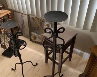 . . . a nice set of wrought-iron candle stands