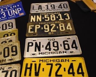 1947 1950 1951 1952 1980s license plates