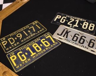 1954 1955 1953 1952 License Plates
