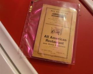 All American Restaurant Menu