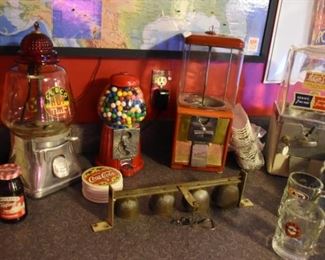 CEBCO Hot Nut Gumball, Gumball Machines by Various Vendors, , A & W Mugs, Good Humor Truck Bells & Map