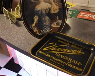 Vernor's Antique Tray and Pepsi Vintage Tray