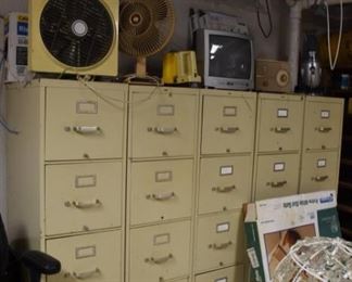File Cabinets, TV, Fan, Radio