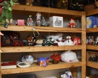 Christmas Items, Ceramic Tree, Santa's, Snowmen, Lights, Christmas Holiday Decorations, Christmas Dishes Not shown Here