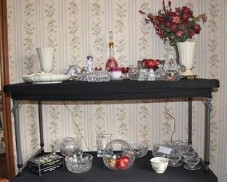 Lenox Lamps, Lenox Shell Dish, Glassware, Figurines, Dolphines, Sherberts, Brides Basket