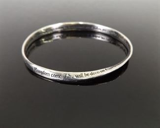 .925 Sterling Silver Lord's Prayer Bracelet
