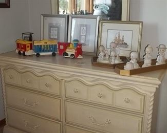 vintage Lea double dresser with mirror
