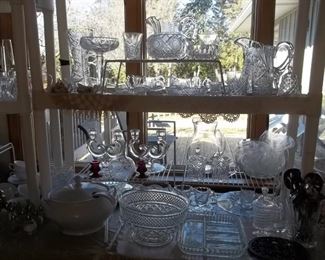 vintage glassware and hand cut crystal