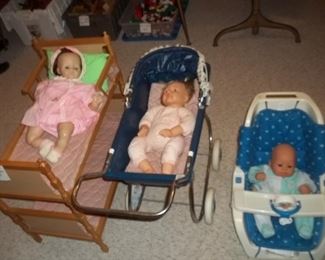 vintage vinyl dolls and buggies 