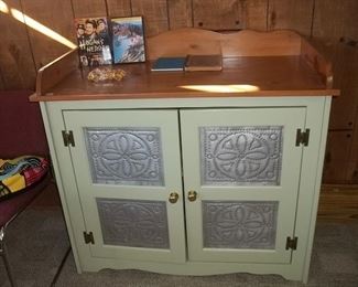 punched tin cabinet