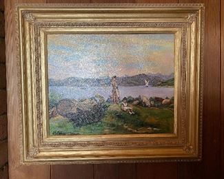 Plein air oil painting