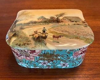 c1900 Celluloid satin lined box