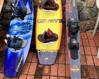 O’Brien boarding board and Jobe single ski