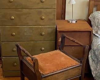 Dresser, end table and vanity seat