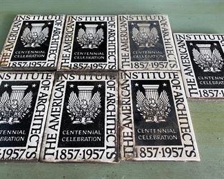 1857-1957 Centennial tiles from The American Institute of Architects