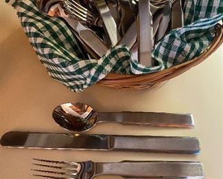 Danish Modern flatware set by Stanley Roberts Stainless