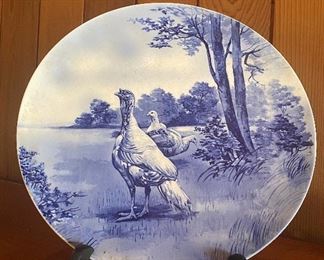 Large blue and white charger, Germany