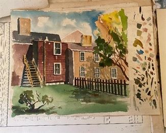 1948 watercolor portfolio art