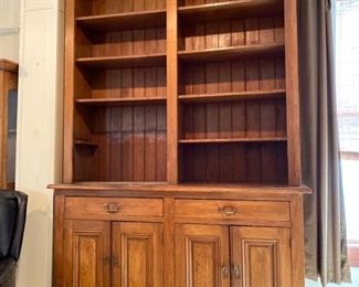 Custom-made cypress bookcase/cabinet: $750
9 ft H x 71” W x 19.5” D