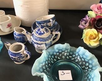 Blue Fenton bowl sold
