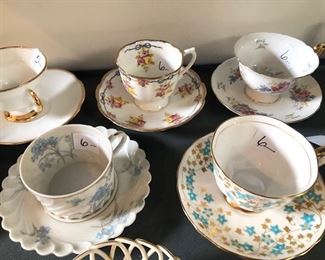 Front right tea cup sold  middle back row tea cup sold