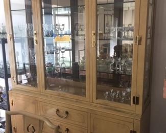 China Cabinet 84" tall,   64"  wide,    18"  deep    $300