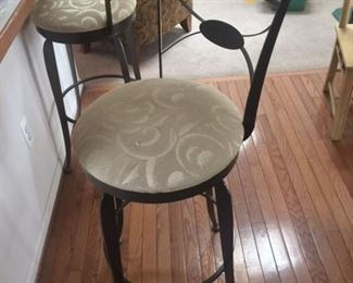 Two metal bar stools  41.5" tall,  18" wide  $25 each