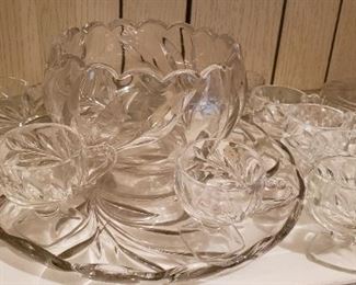 Large Punch bowl set with 23 cups