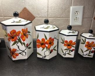 Italian mid century canister set 