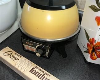 mid century fondue set