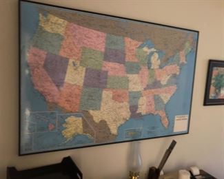 framed USA MAP