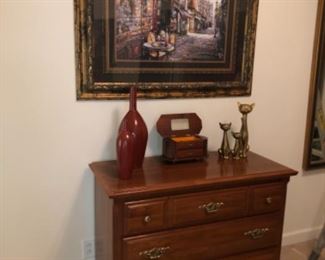 Sumter Cabinet Co,   MATCHING TWO DRAWER NIGHTSTAND, CHEST AND LINGERIE CHEST