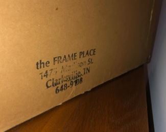 LADY IN RED BACK OF PAINTING