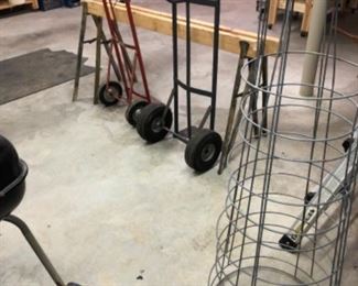 Green two wheeler and saw horses have  sold