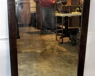 Very Heavy Large Vintage Mirror with Wooden Frame 46" x 36"