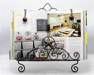 Decorative Metal Cookbook Stand Holder