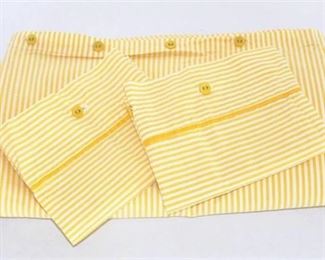 Ikea Nyponros Duvet Cover and Pillowcases/Shams Yellow & White Stripe FULL/QUEEN