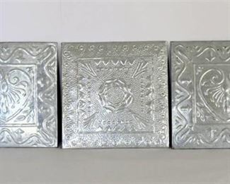 Set of 3 Hosley 12" x 12" Decorative Tin Tiles
